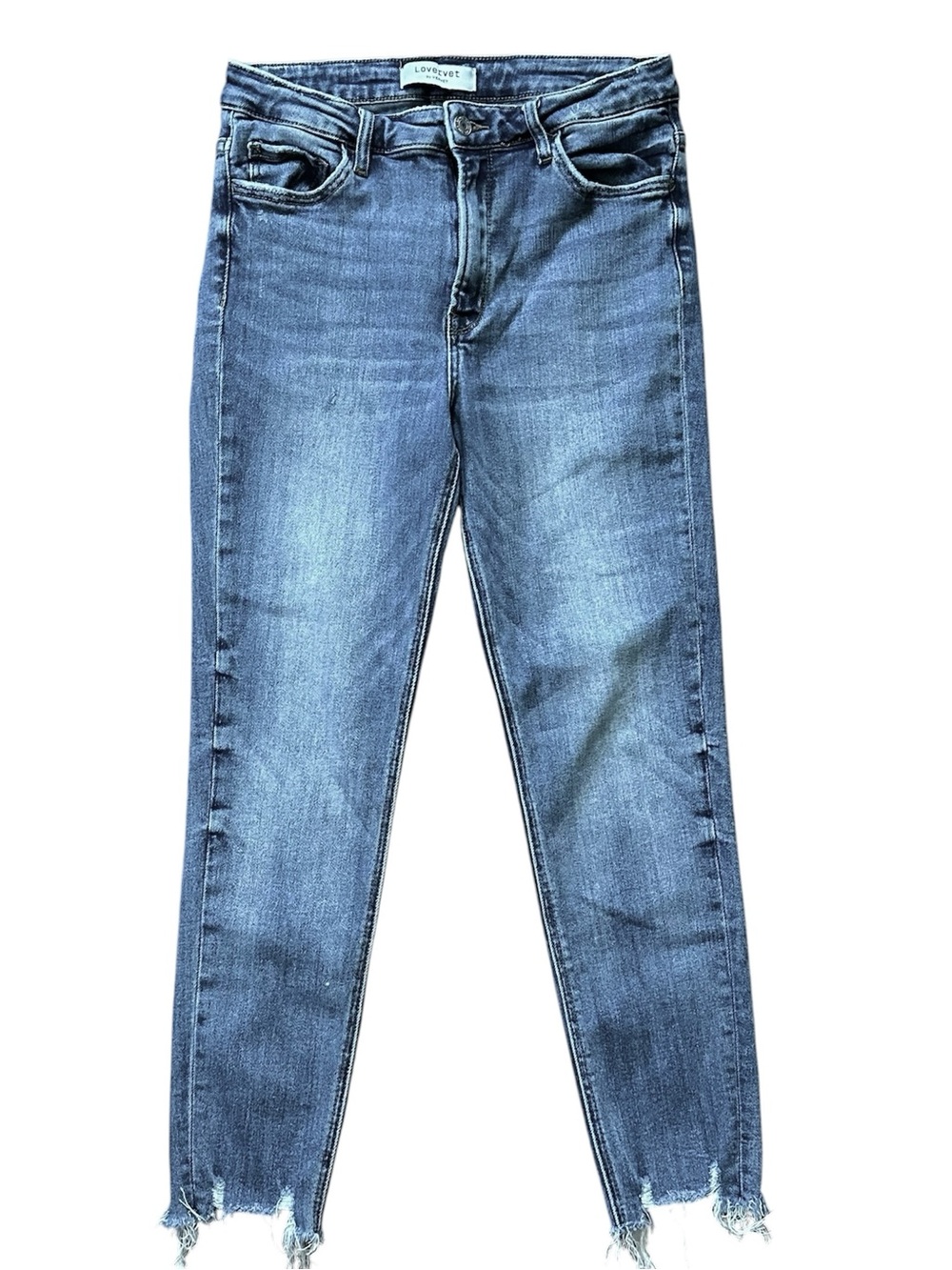 Lovervet High Rise Distressed Hem Skinny Jeans Size 30/11